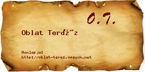 Oblat Teréz névjegykártya