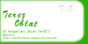 terez oblat business card